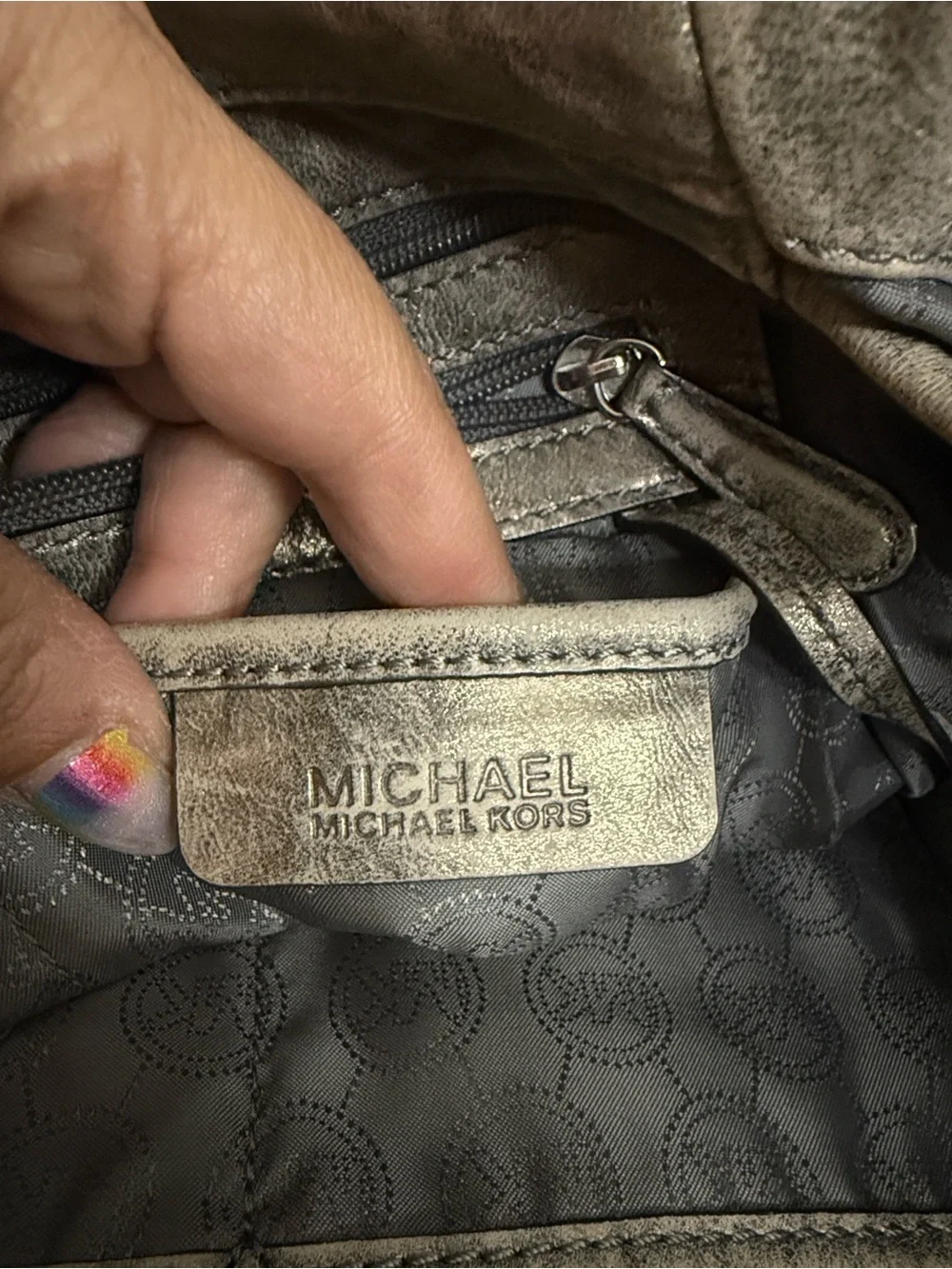 Michael Kors Chelsea Metallic gold tan Chain-Trim Tote hobo